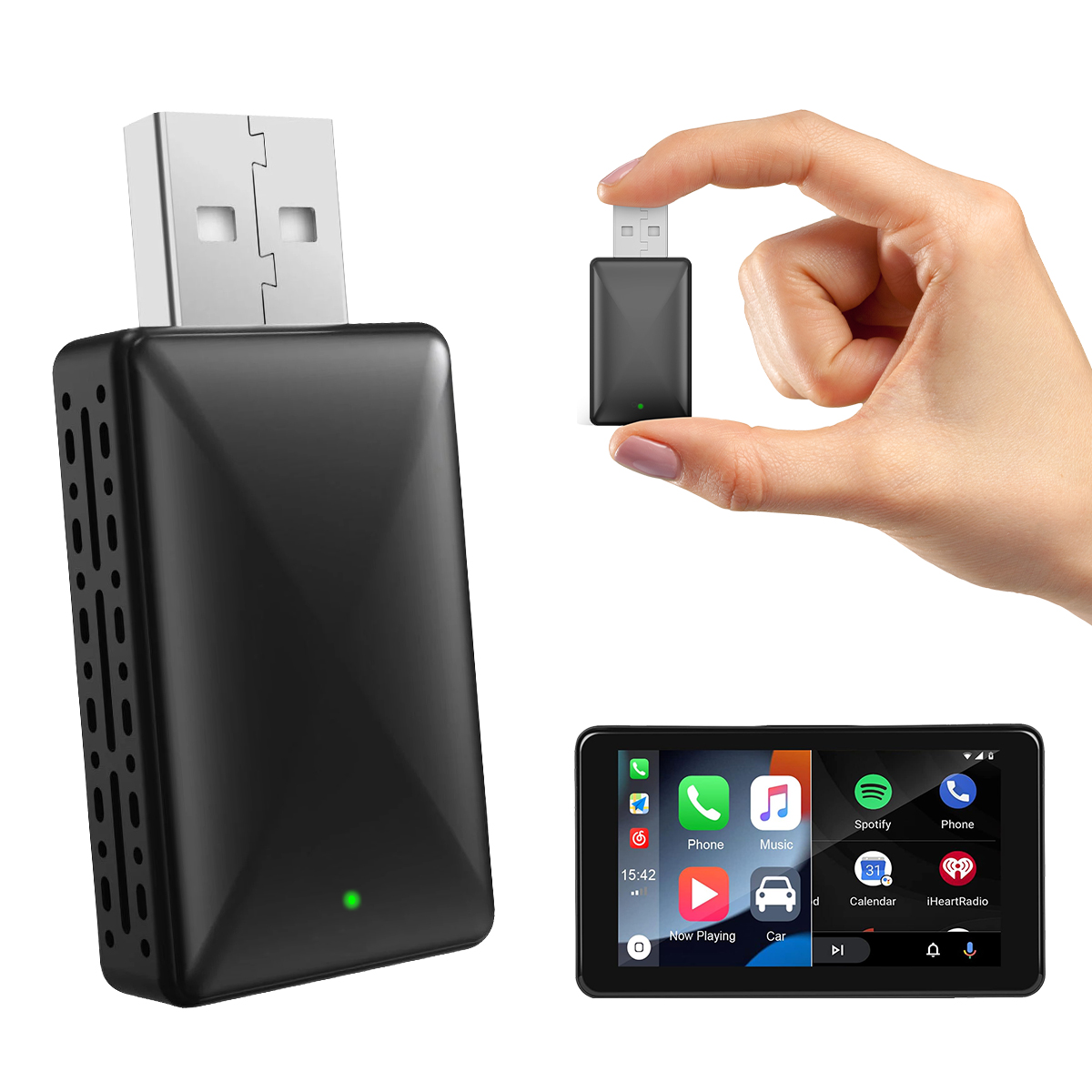 A6  Wireless Carplay & Wireless Android Auto 2 In 1 Adapter