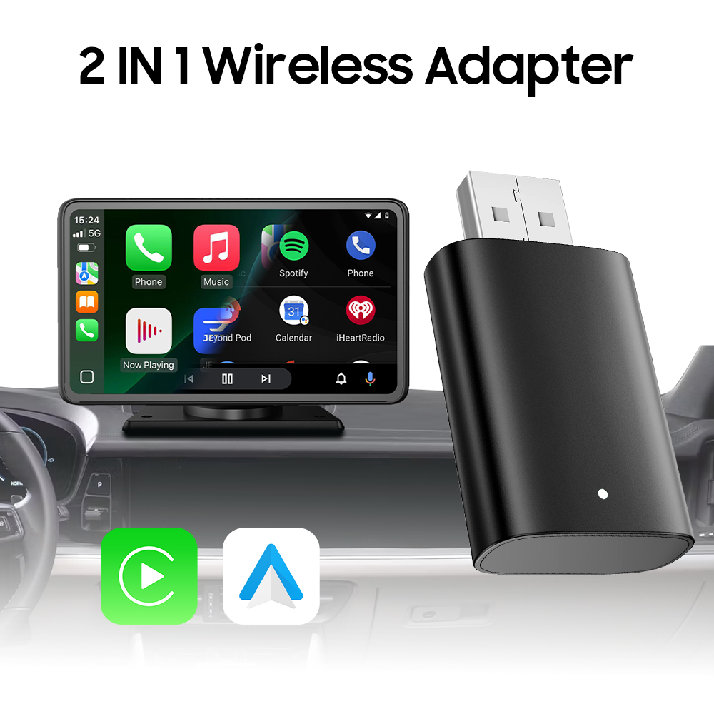 A2  Wireless Carplay & Wireless Android Auto 2 In 1 Adapter